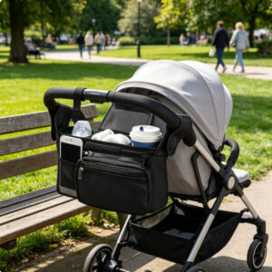 Organizador Negro Universal para Cochecito de Bebé